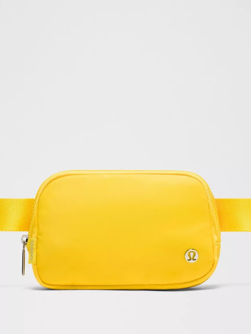 Lululemon Lemon Lush Yellow Everywhere Belt Bag with Silver Hardware